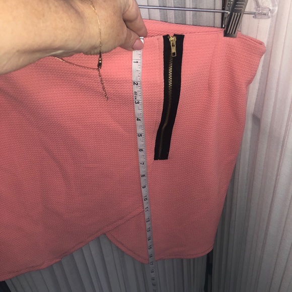 Papaya Wrap Mini Skirt w zipper accent  CLX14 - Picture 4 of 5